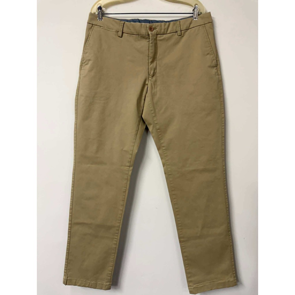 Ballin Modern Fit Chino Pants Mens 38 Slacks Tan Cotton Stretch Trousers khaki
